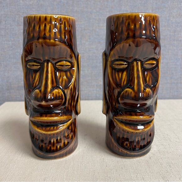 VTG Orchids Of Hawaii Tiki Mug R72 Japan Set Of 2 NEW - Picture 1 of 10
